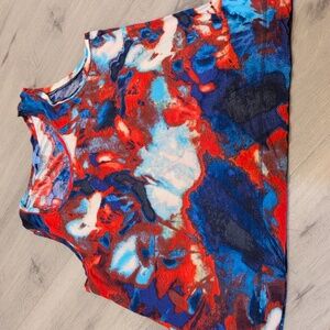 Woman's Red, White And Blue Vera wang Size Large Tank Top